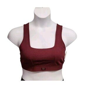 Gap Body Bralette Womens Small Berry Cotton Rib Lounge Athleisure Comfy Stretch